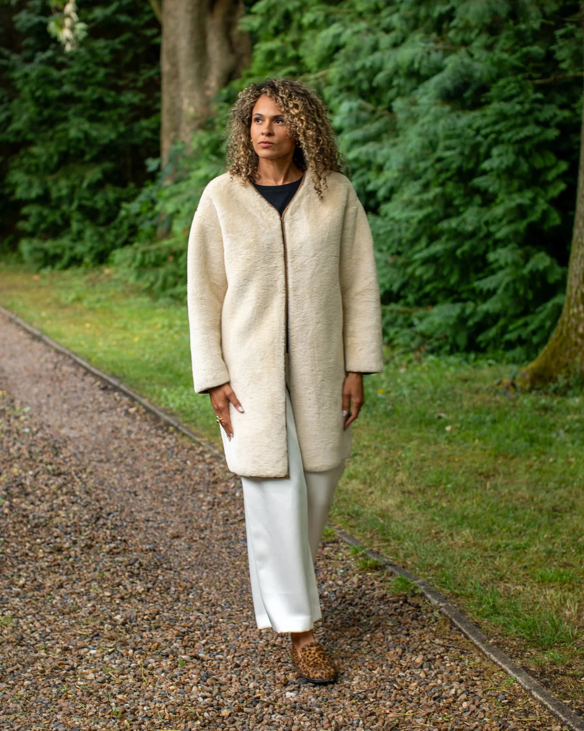 Bev Coat | Cream Gilet Chalk 