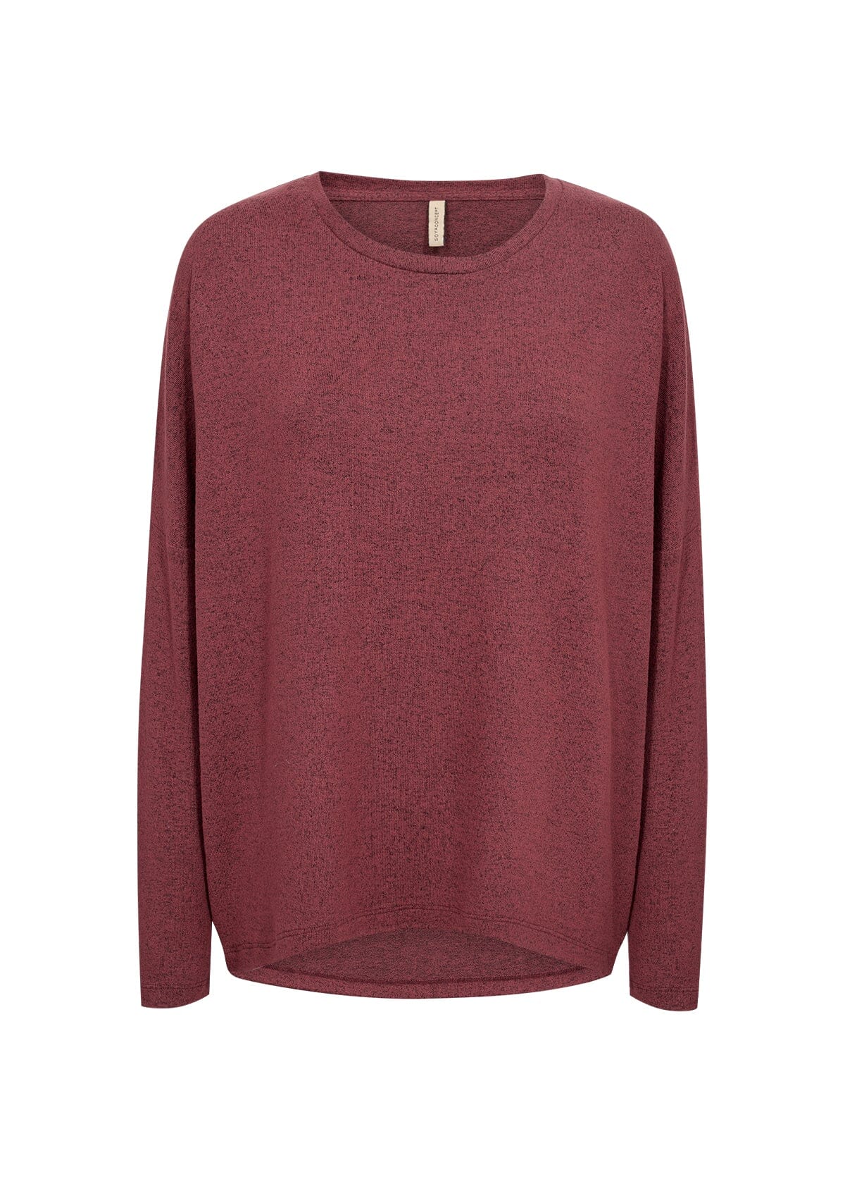 Biara Blouse | Oxblood Red Melange Blouse Soya Concept 
