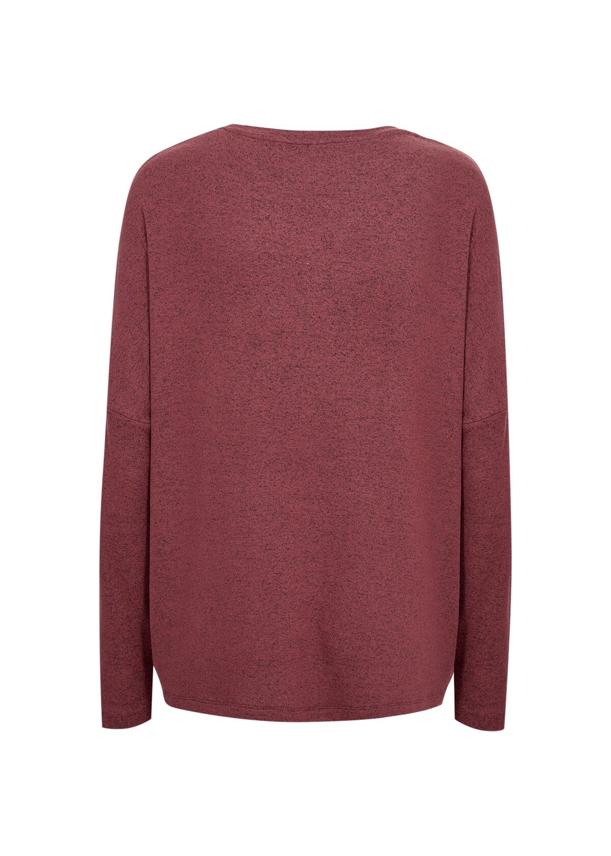 Biara Blouse | Oxblood Red Melange Blouse Soya Concept 