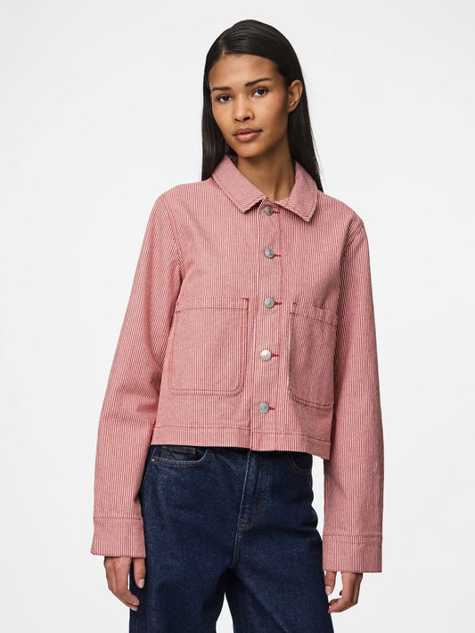 Billo Denim Jacket | Chilli Oil/Cloud Dancer Coat Pieces 