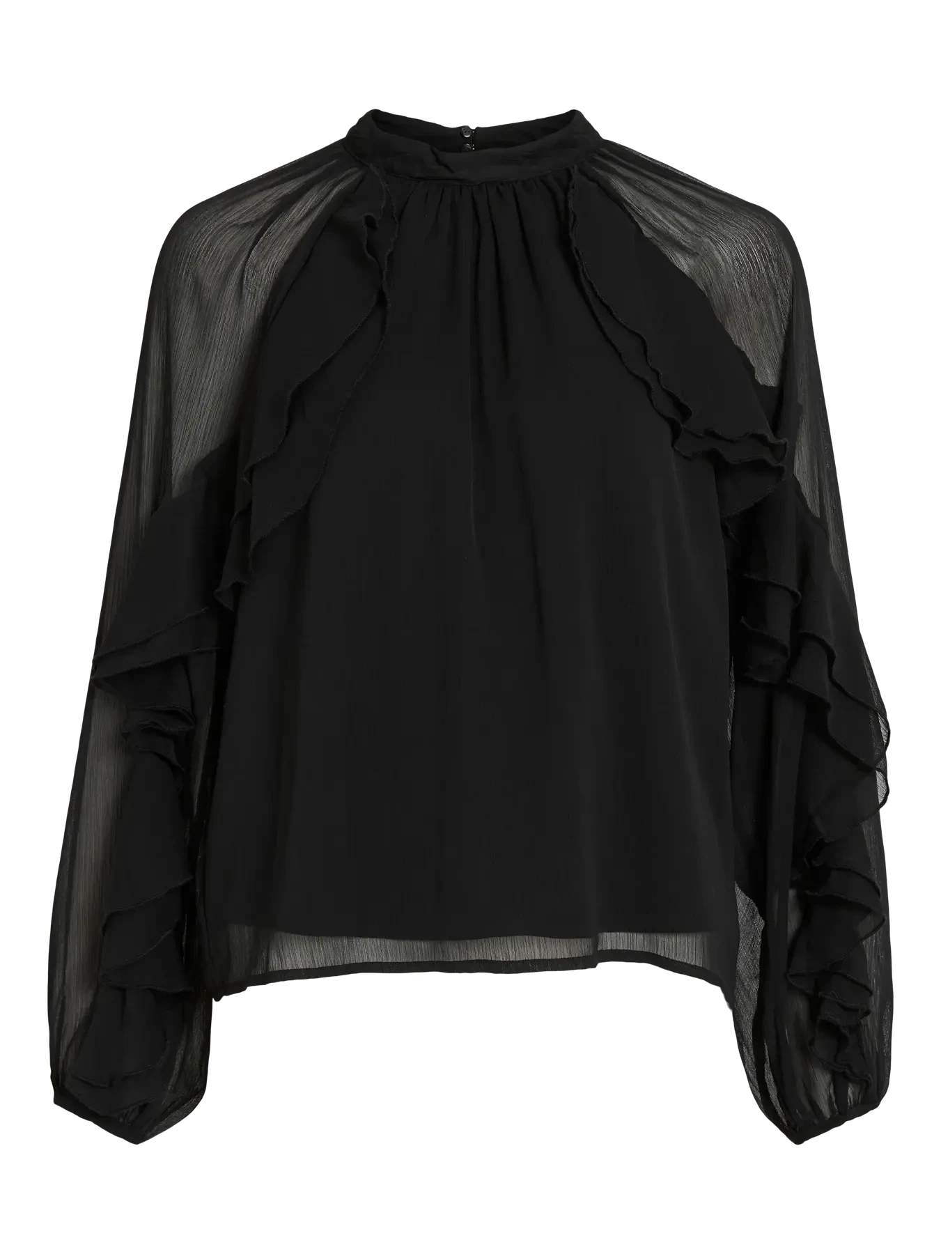 Binna Frill Blouse | Black Beauty Shirts & Tops Vila Clothing 