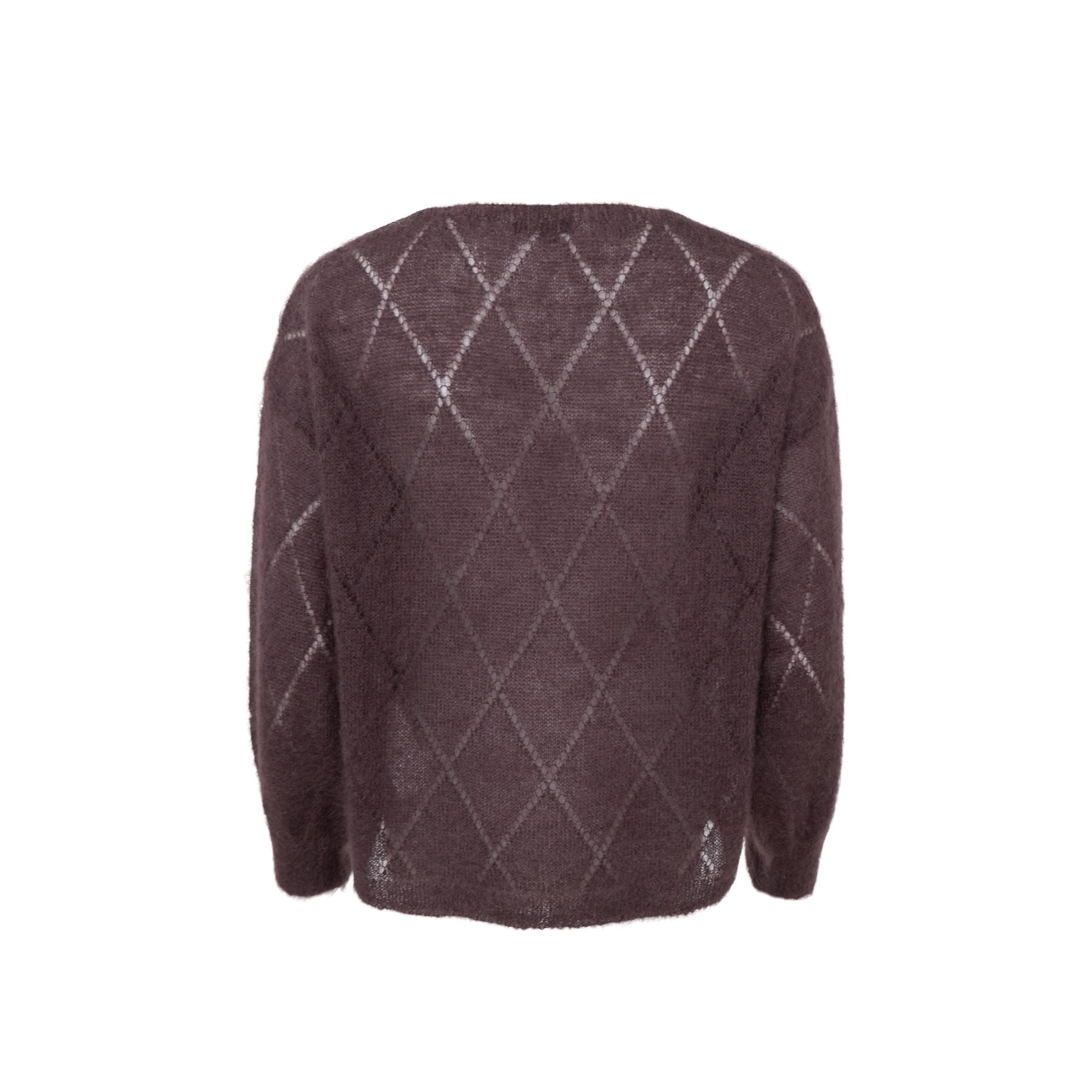 Bjoerk Argyle Jumper | Coffee Cardigan Black Colour 