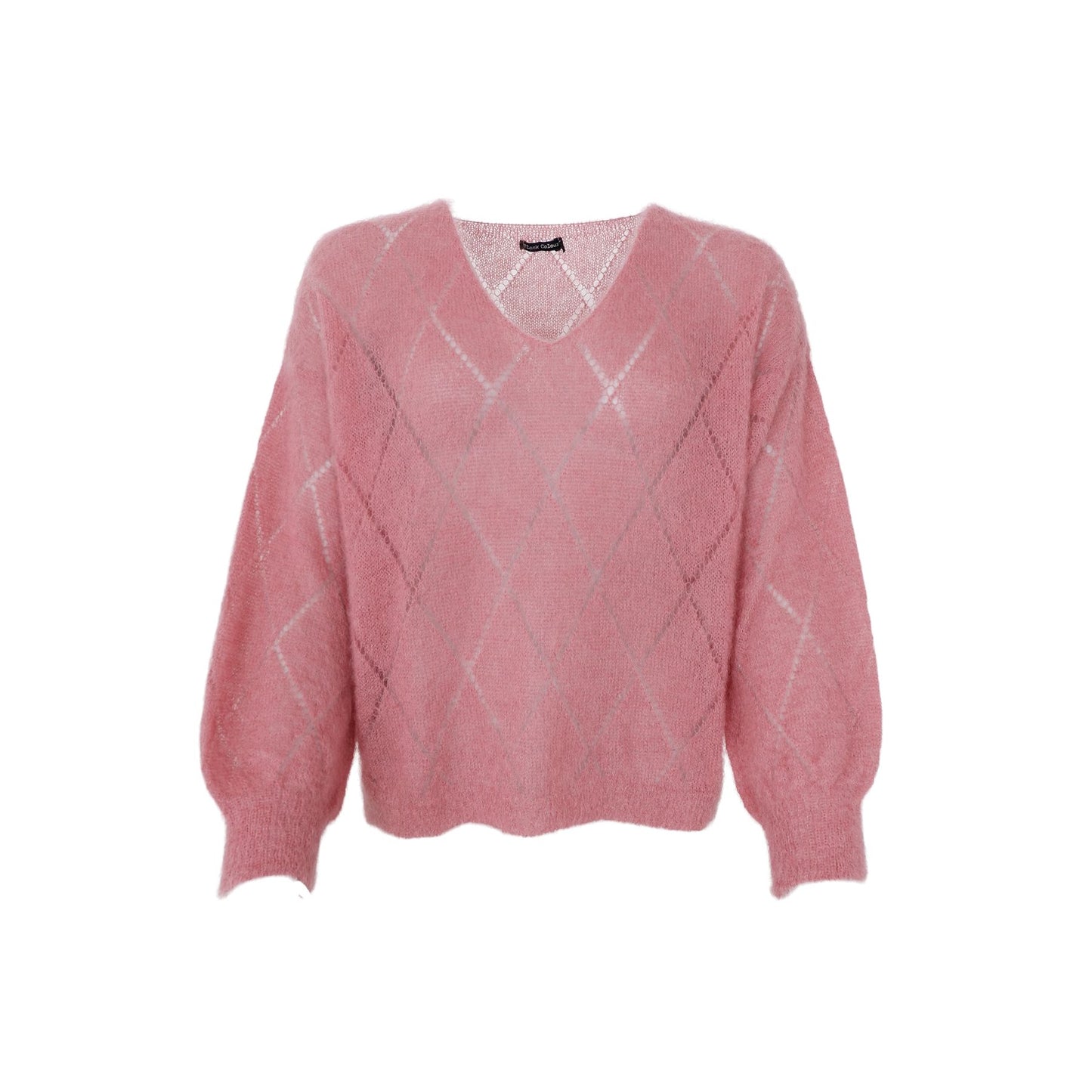 Bjoerk Argyle Jumper | Warm Rose Jumper Black Colour 