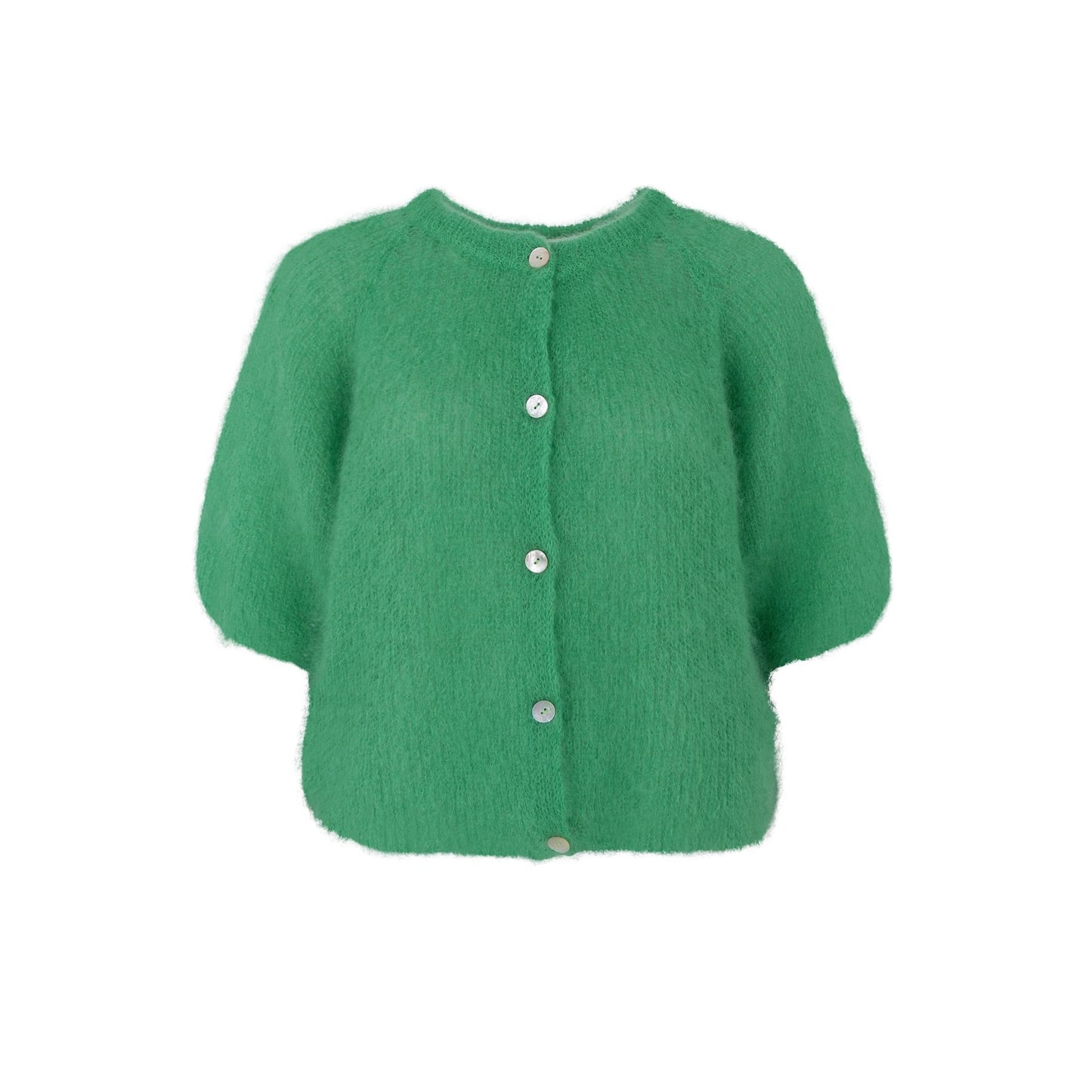 Bjoerk Knit Cardigan | Green Cardigan Black Colour 