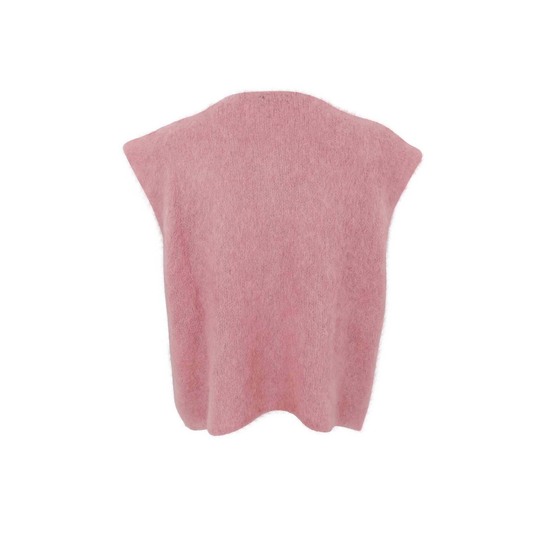 Bjoerk Knitted Button Vest | Winter Rose Cardigan Black Colour 