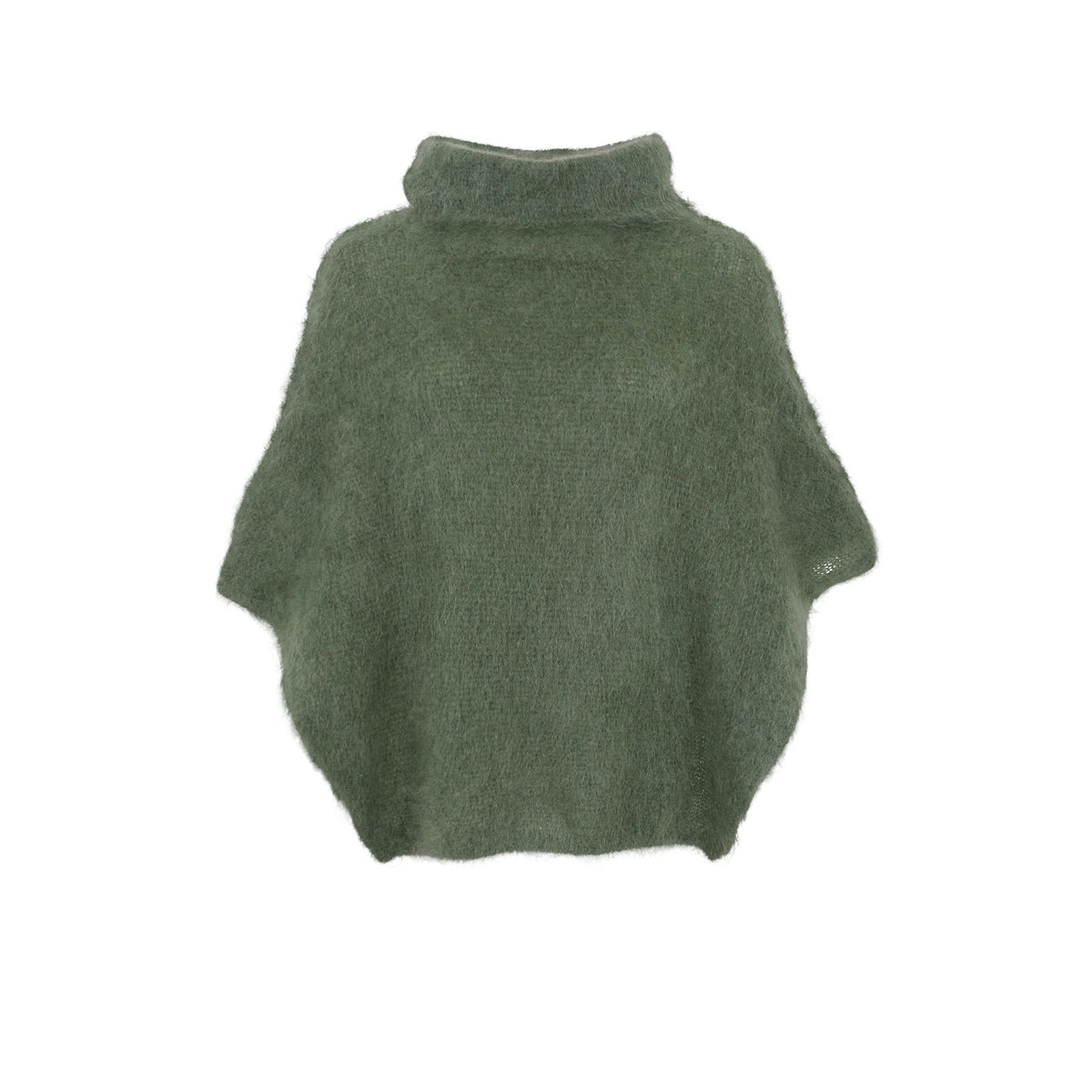 Bjoerk Rollneck Poncho | Army Cardigan Black Colour 