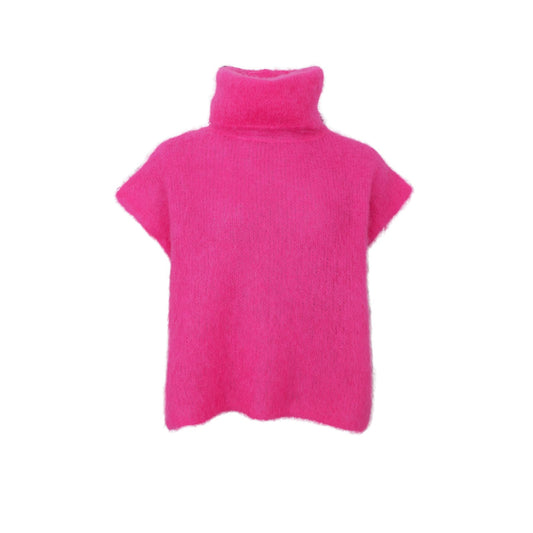 Bjoerk Rollneck Vest | Pink Jumper Black Colour 