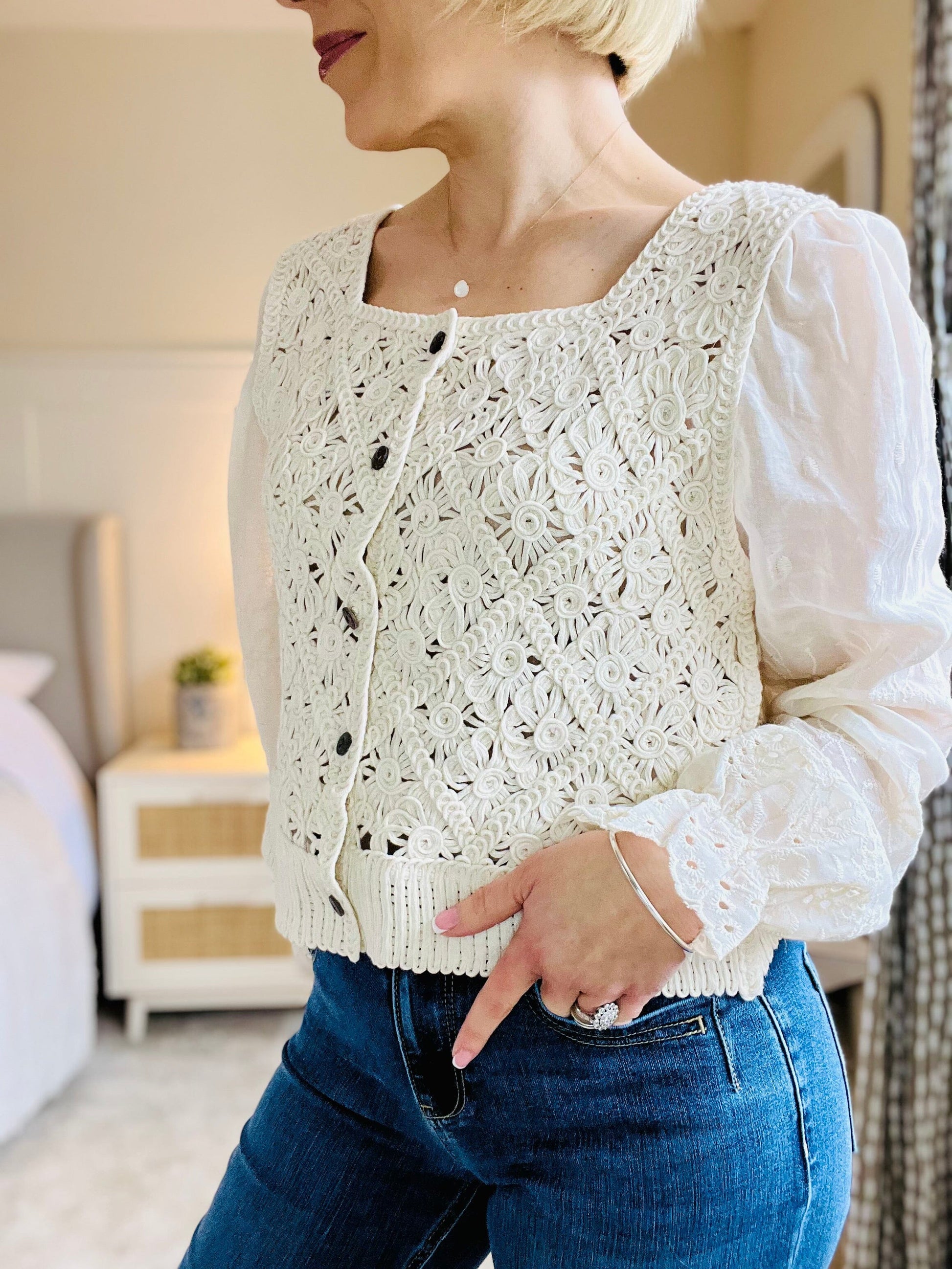 Blair Top | Ivory Shirts & Tops London Collection 