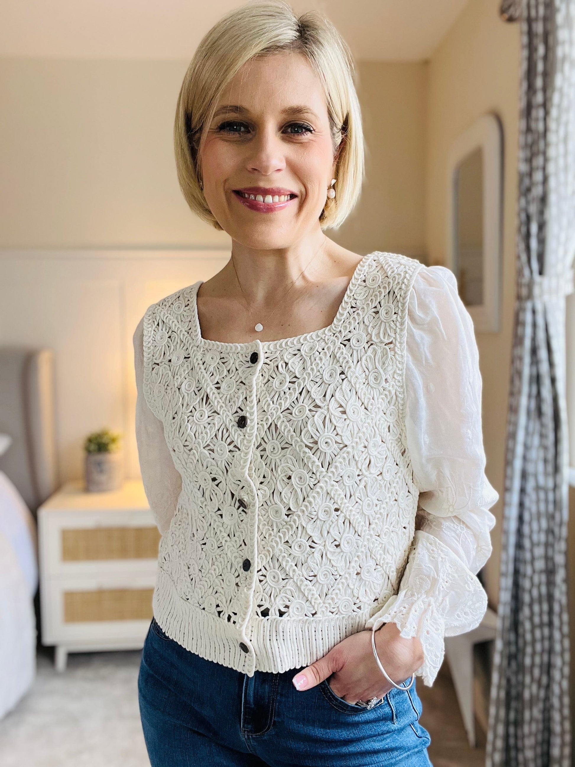 Blair Top | Ivory Shirts & Tops London Collection 