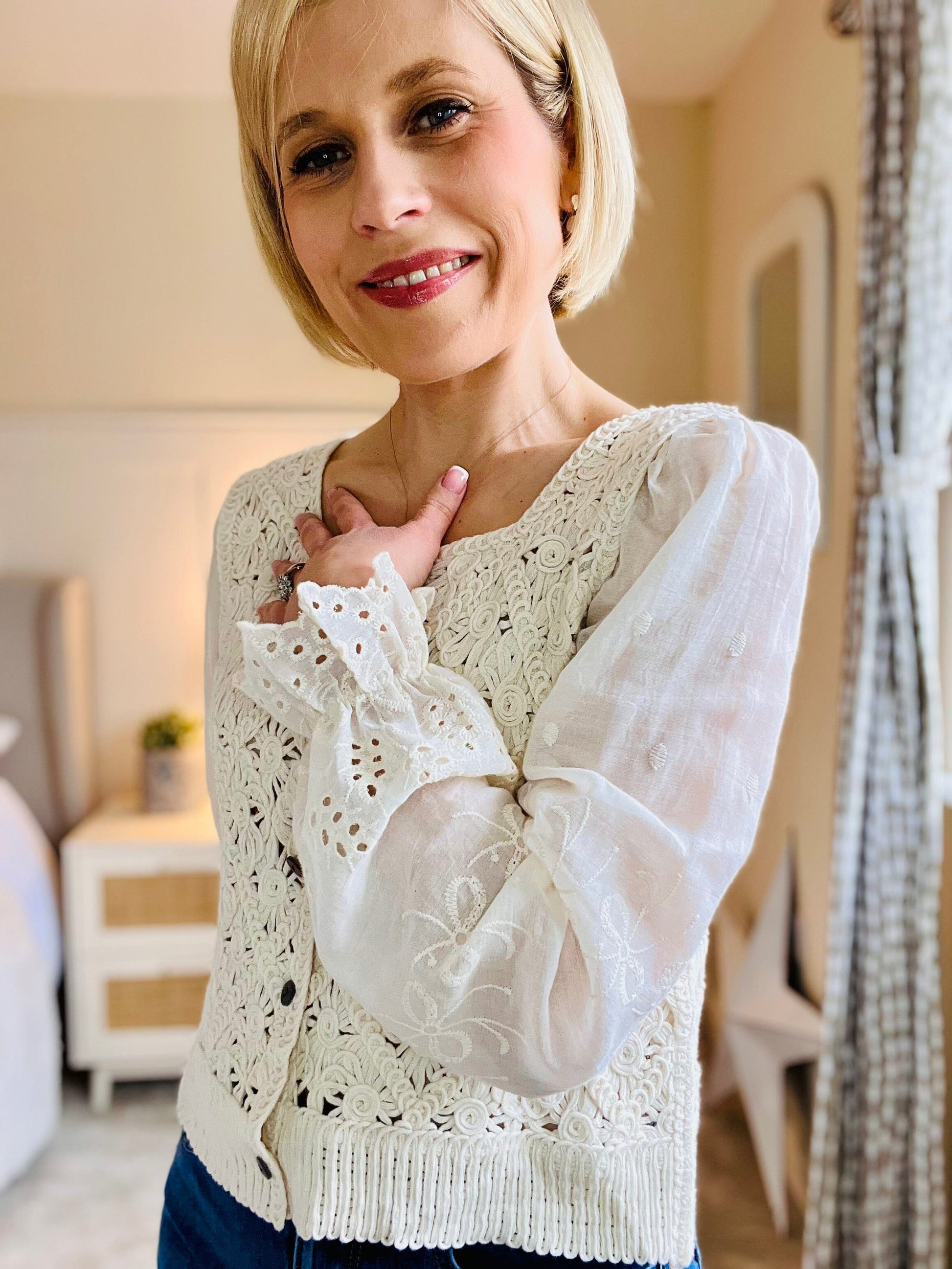 Blair Top | Ivory Shirts & Tops London Collection 