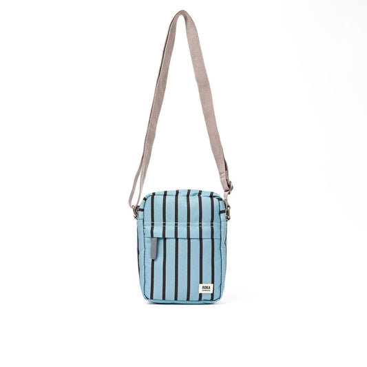 Bond Cross Body | Recycled Canvas | Blue Stripe Backpacks Roka 