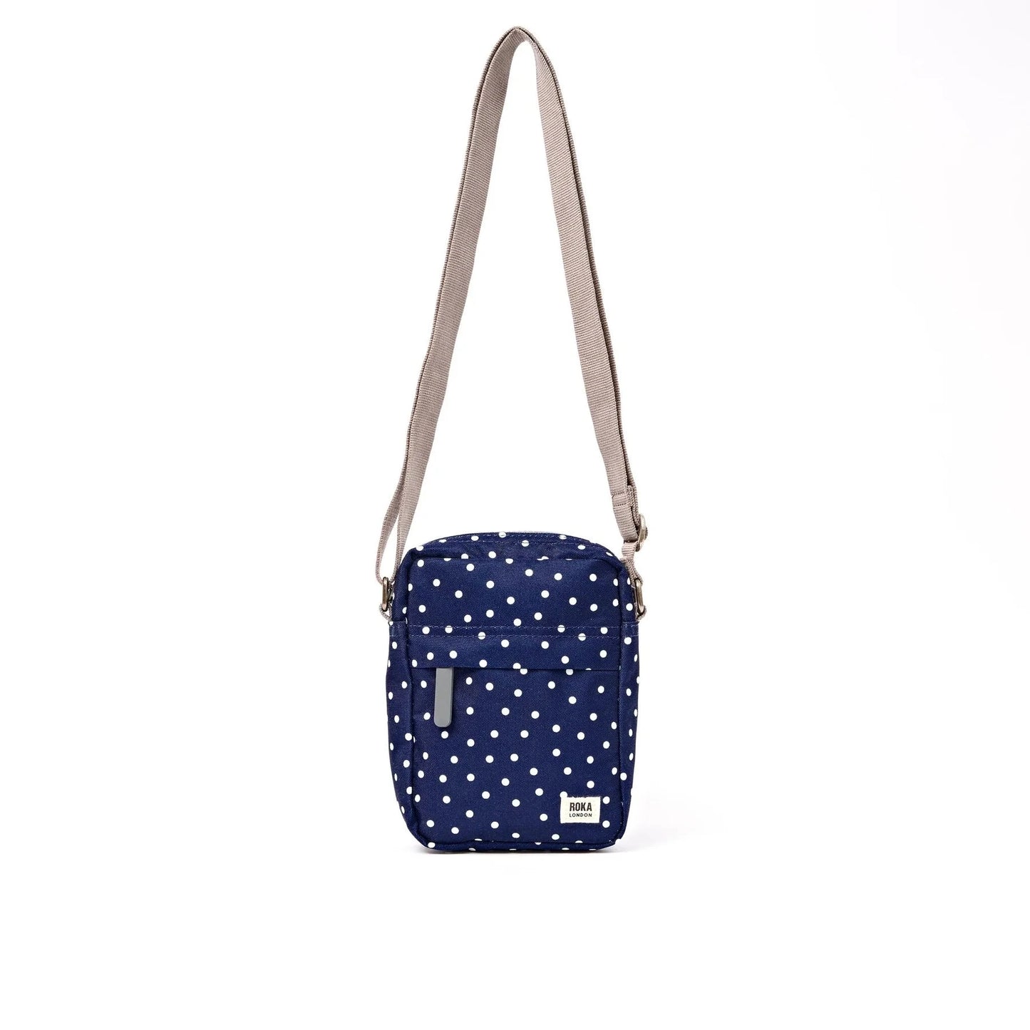 Bond Cross Body | Recycled Canvas | Navy Polka Dot Backpacks Roka 