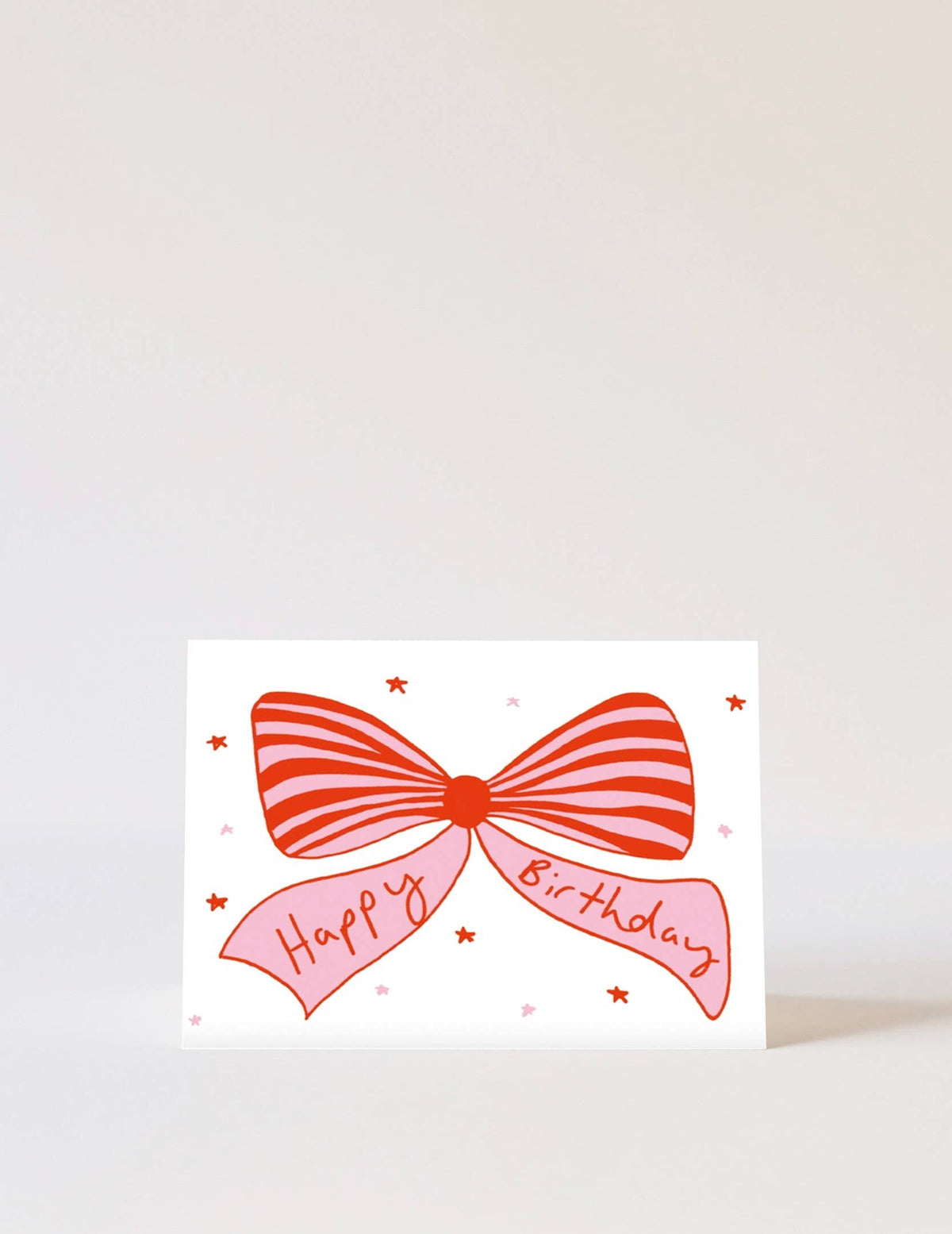 Bows Birthday Card Pink & Red: Pink / Matte Heather Evelyn 