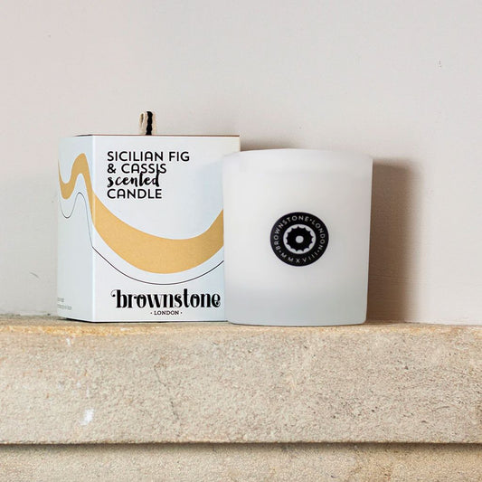 Boxed Candle | Sicilian Fig & Cassis Candle Brownstone London 