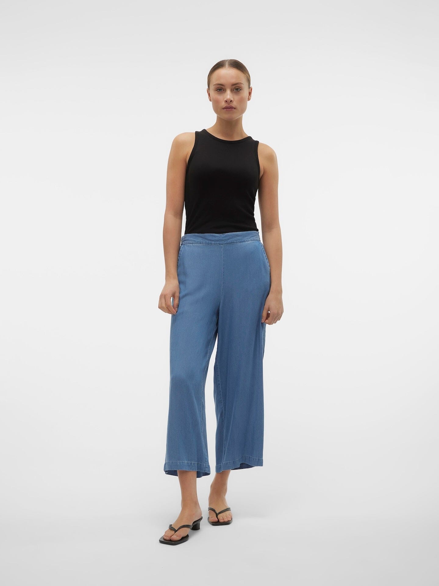 Bree Culottes | Medium Blue Denim Pants Vero Moda 
