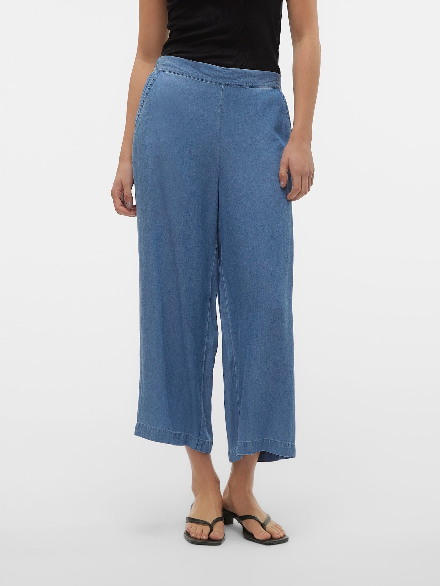 Bree Culottes | Medium Blue Denim Pants Vero Moda 