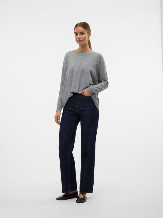 Breeze Zip Blouse | Medium Grey Shirts & Tops Vero Moda 