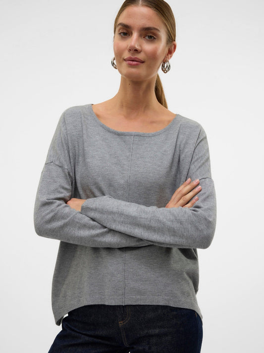 Breeze Zip Blouse | Medium Grey Shirts & Tops Vero Moda 