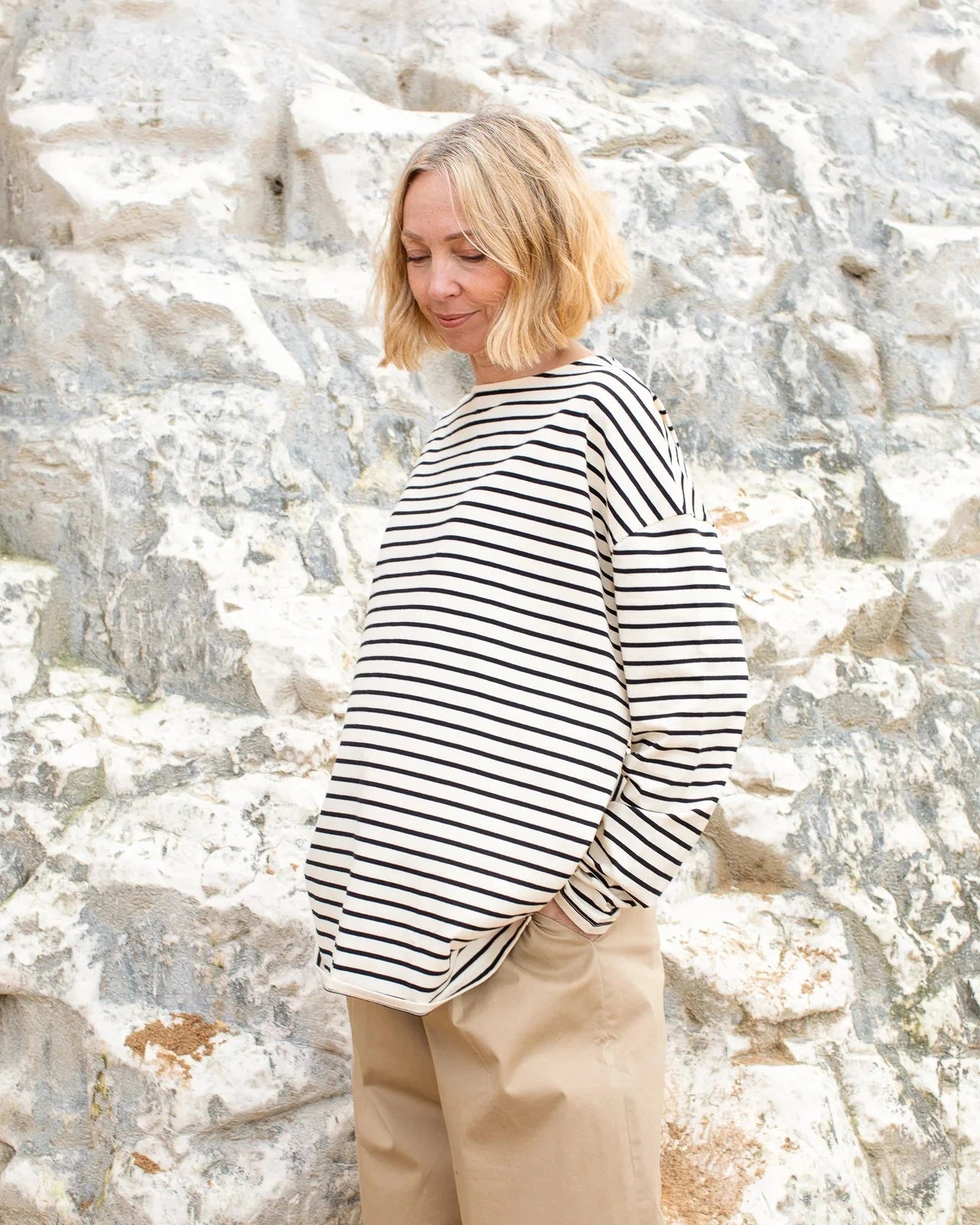Bryony Stripe Top | Black/Cream Shirts & Tops Chalk 