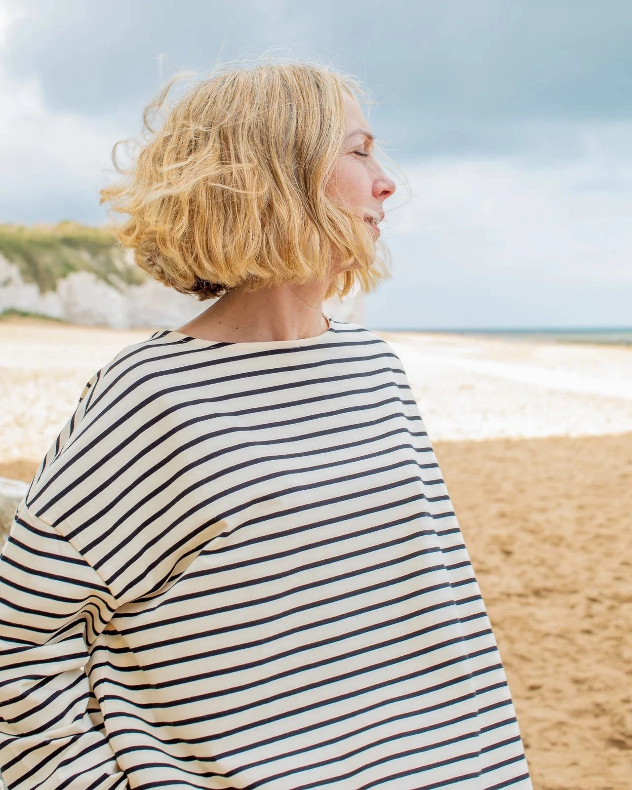 Bryony Stripe Top | Black/Cream Shirts & Tops Chalk 