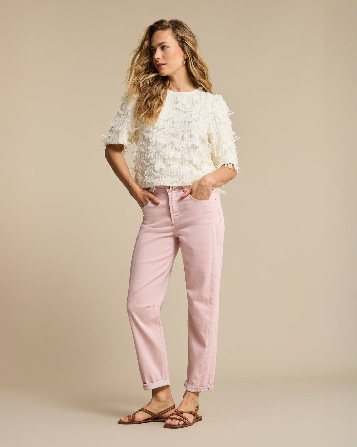 Caitlina Trousers | Blossom Pants Red Button 