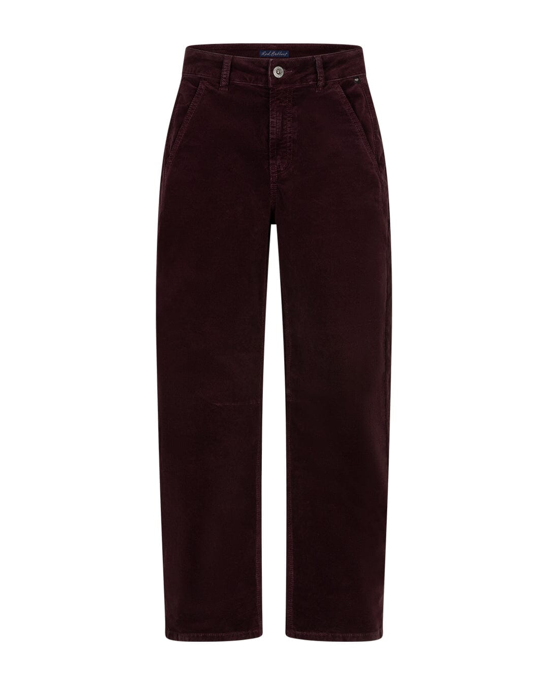 Caitlina Trousers | Burgundy Pants Red Button 