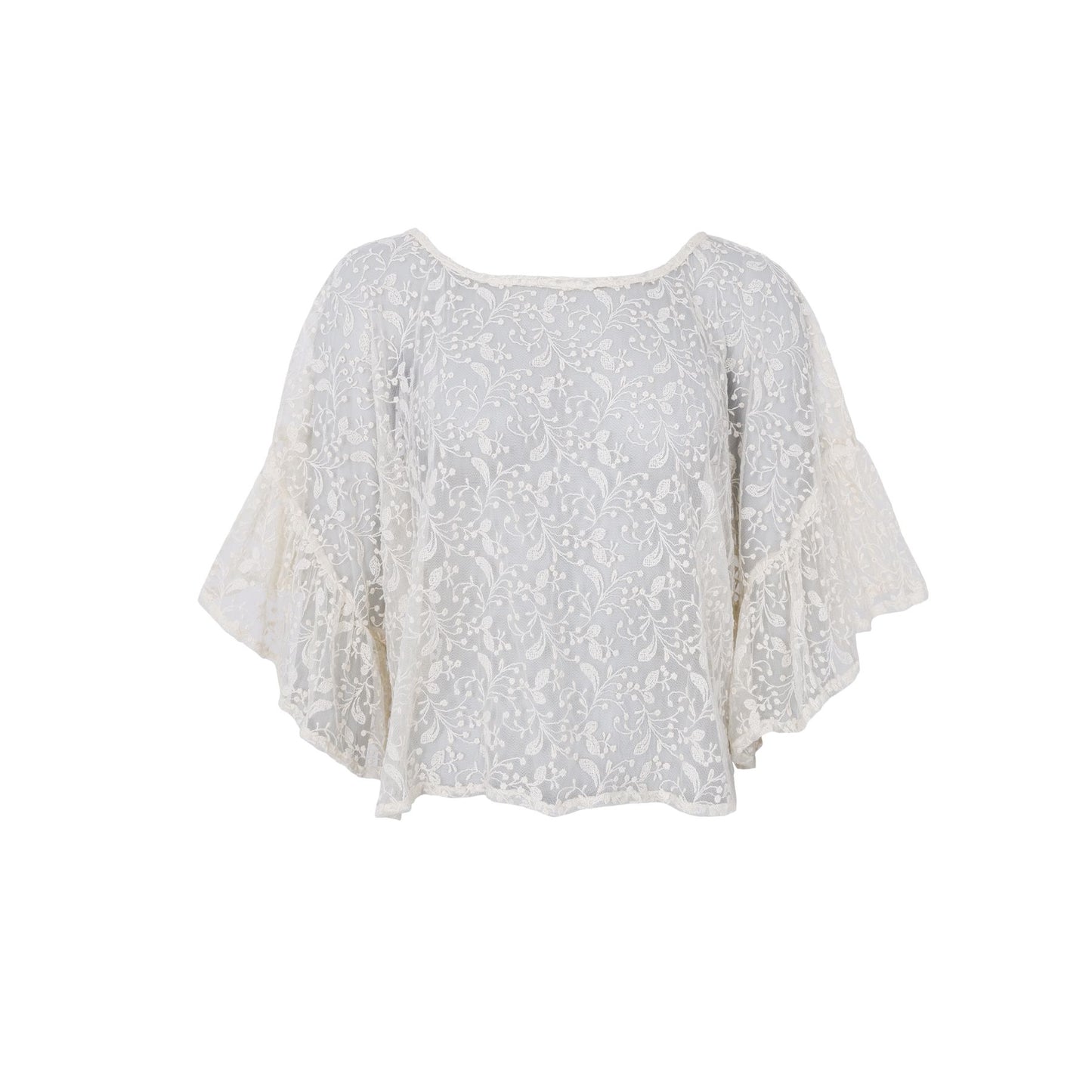 Callas Blouse | Off White Blouse Black Colour 