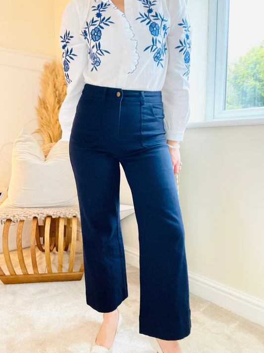 Camélia Trousers | 2 Colours Trousers French Edit Navy M 
