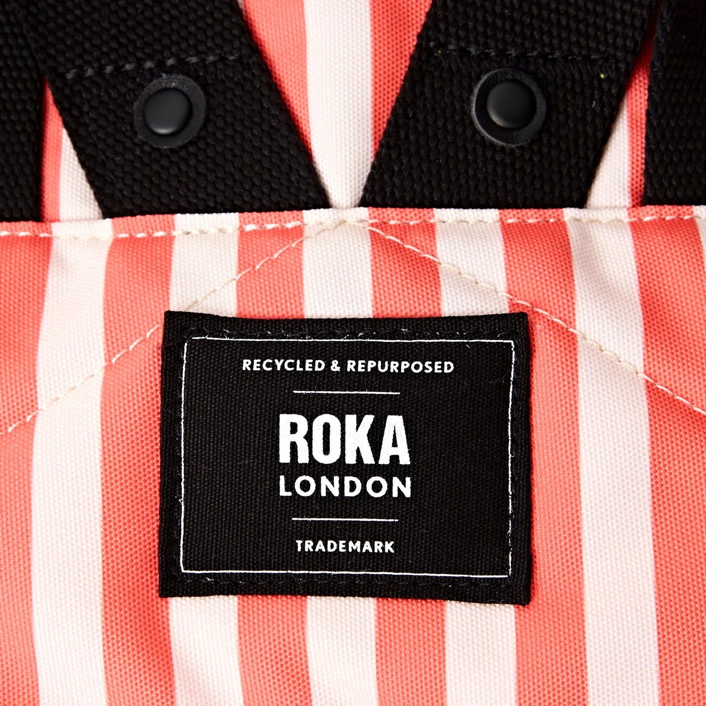 Canfield Canvas | Small | Coral Stripe Backpacks Roka 