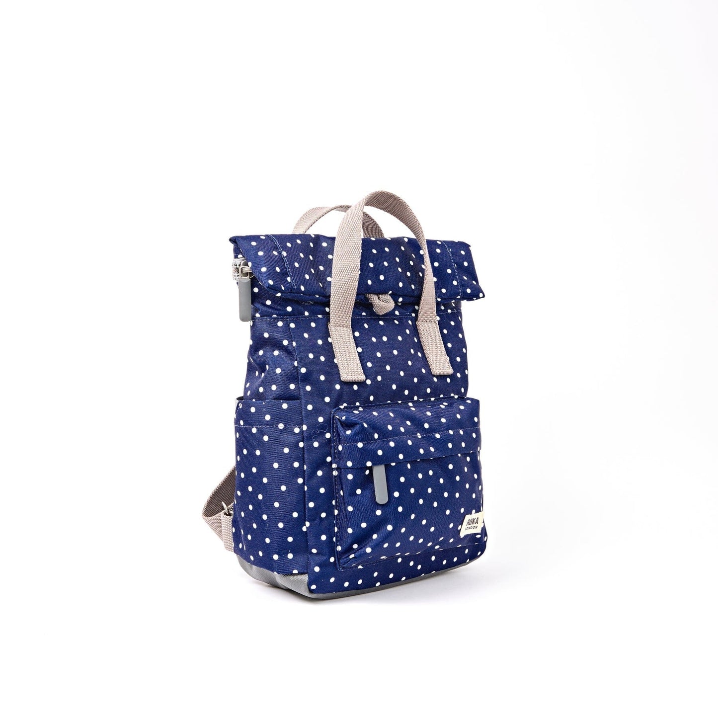 Canfield Canvas | Small | Navy Polka Dot Backpacks Roka 