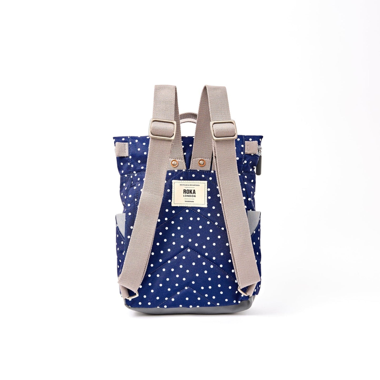 Canfield Canvas | Small | Navy Polka Dot Backpacks Roka 