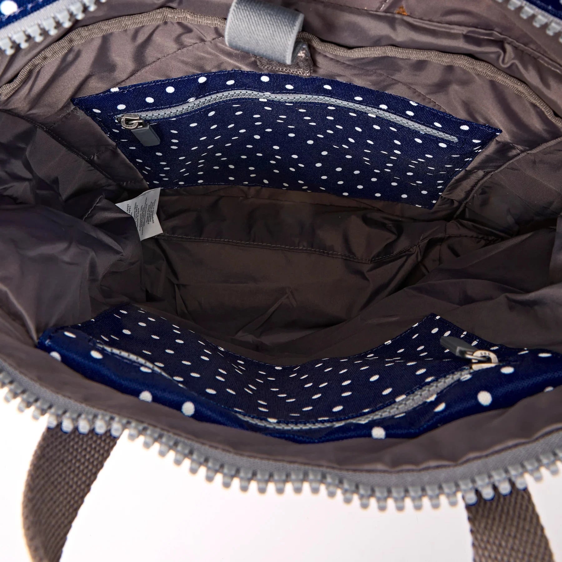 Canfield Canvas | Small | Navy Polka Dot Backpacks Roka 