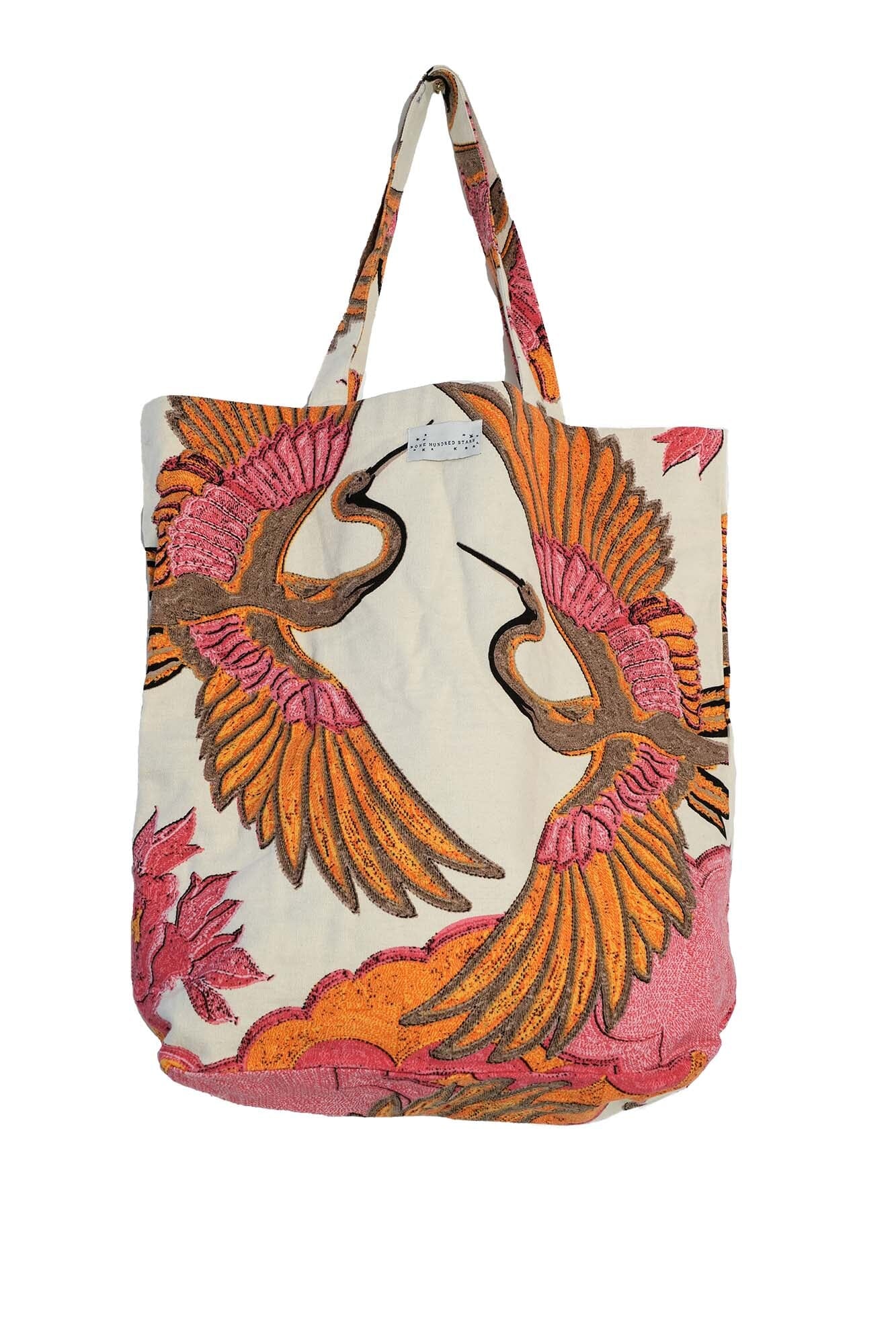 Canvas Bag | Crane Ecru Handbags One Hundred Stars 