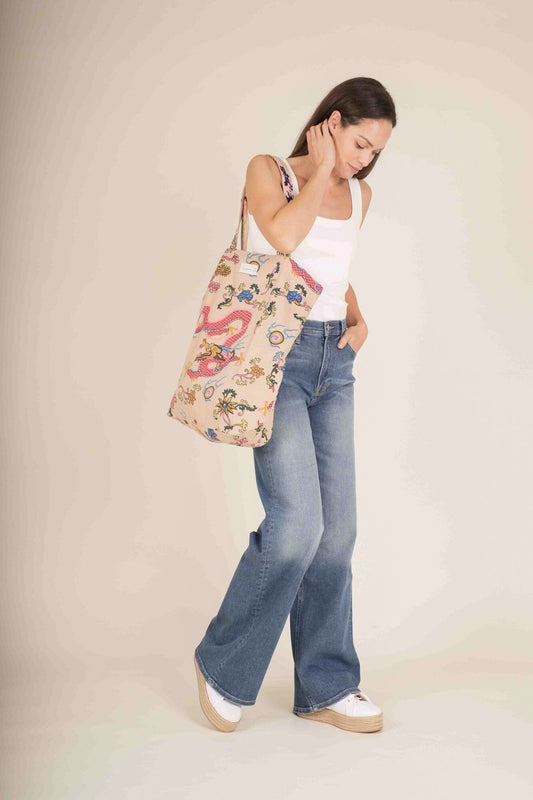 Canvas Bag | Dragon Sand Handbags One Hundred Stars 
