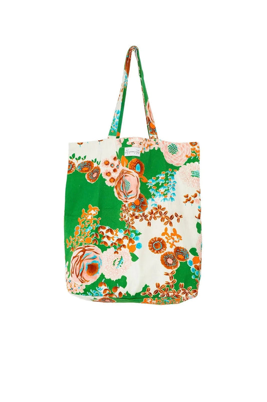 Canvas Bag | Kitsch Bouquet | Green Handbags One Hundred Stars 