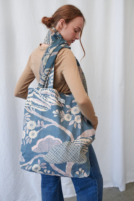 Canvas Bag | Rosa | Blue Handbags One Hundred Stars 