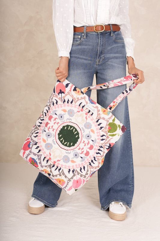 Canvas Bag | Susani | Pink Handbags One Hundred Stars 