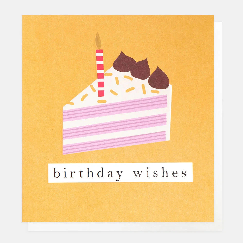Card | Birthday Wishes Slice of Cake Greeting card Caroline Gardner 