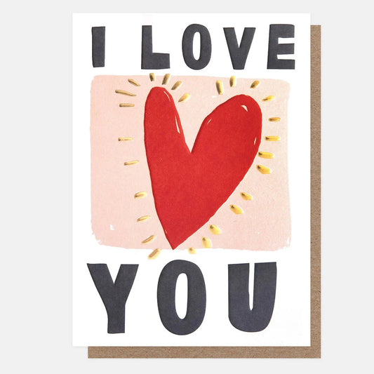 Card | I Love You Bursting Heart Greeting card Caroline Gardner 