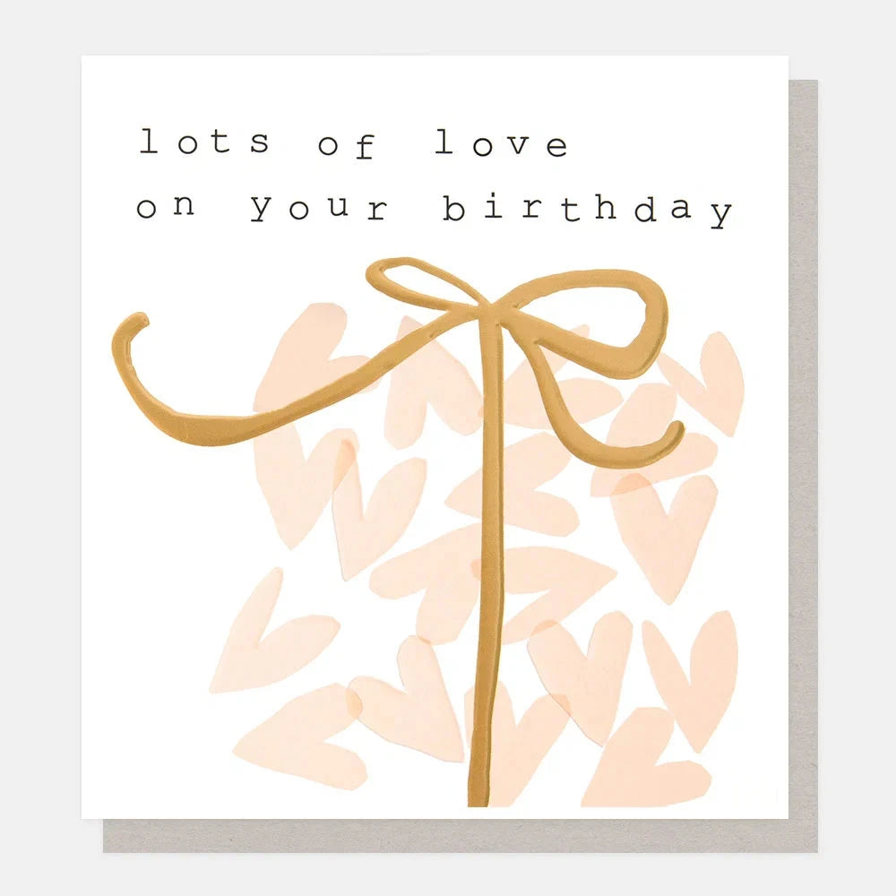 Card | Lots of Love on your Birthday Confetti Heart Present Greeting card Caroline Gardner 