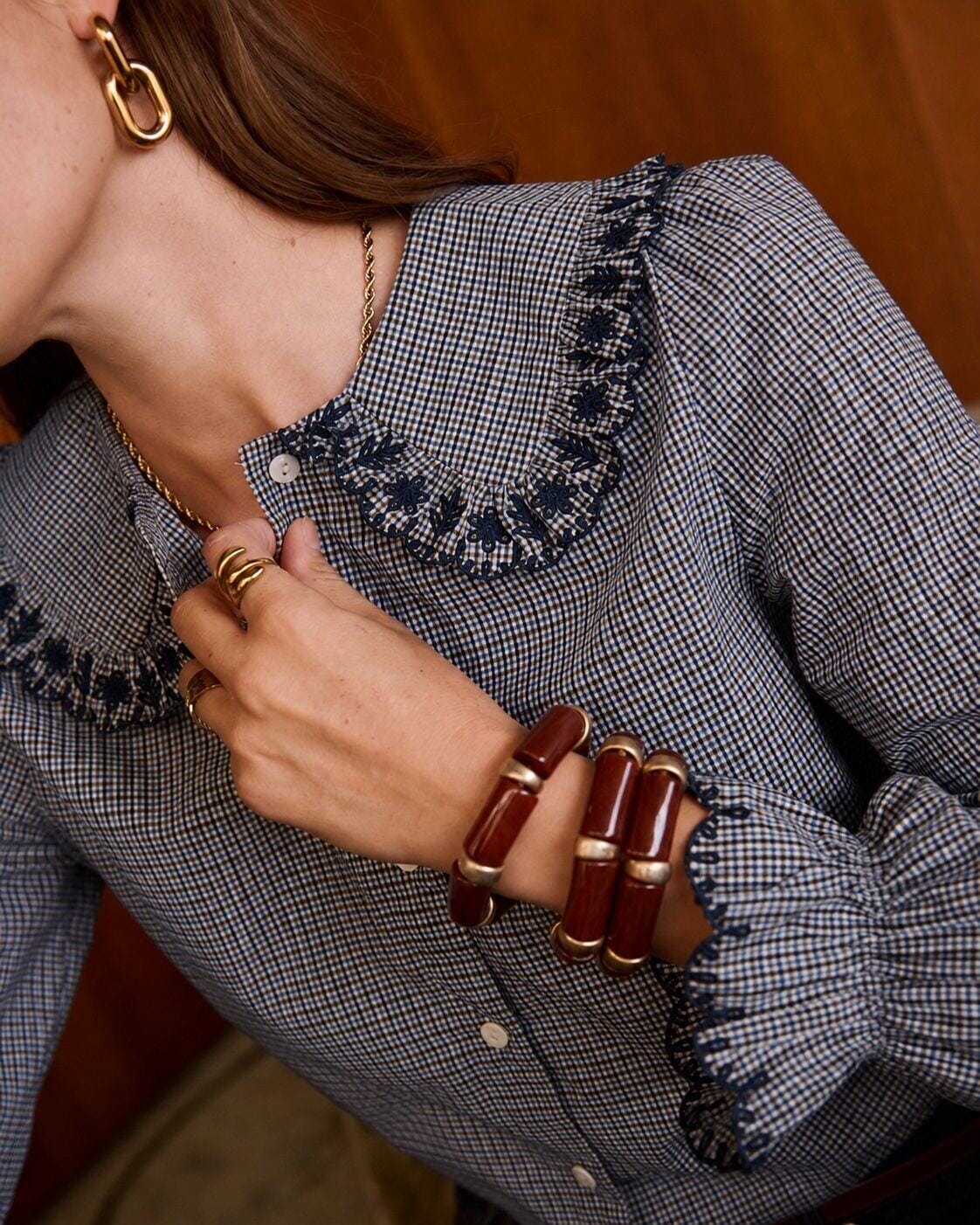 Cassidy Shirt | Blue Shirt Parisienne Collection 