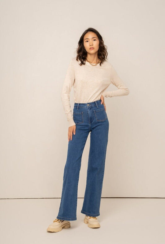Cecilia Wide Leg Jeans | Jeans Blue Jeans Parisienne Collection 