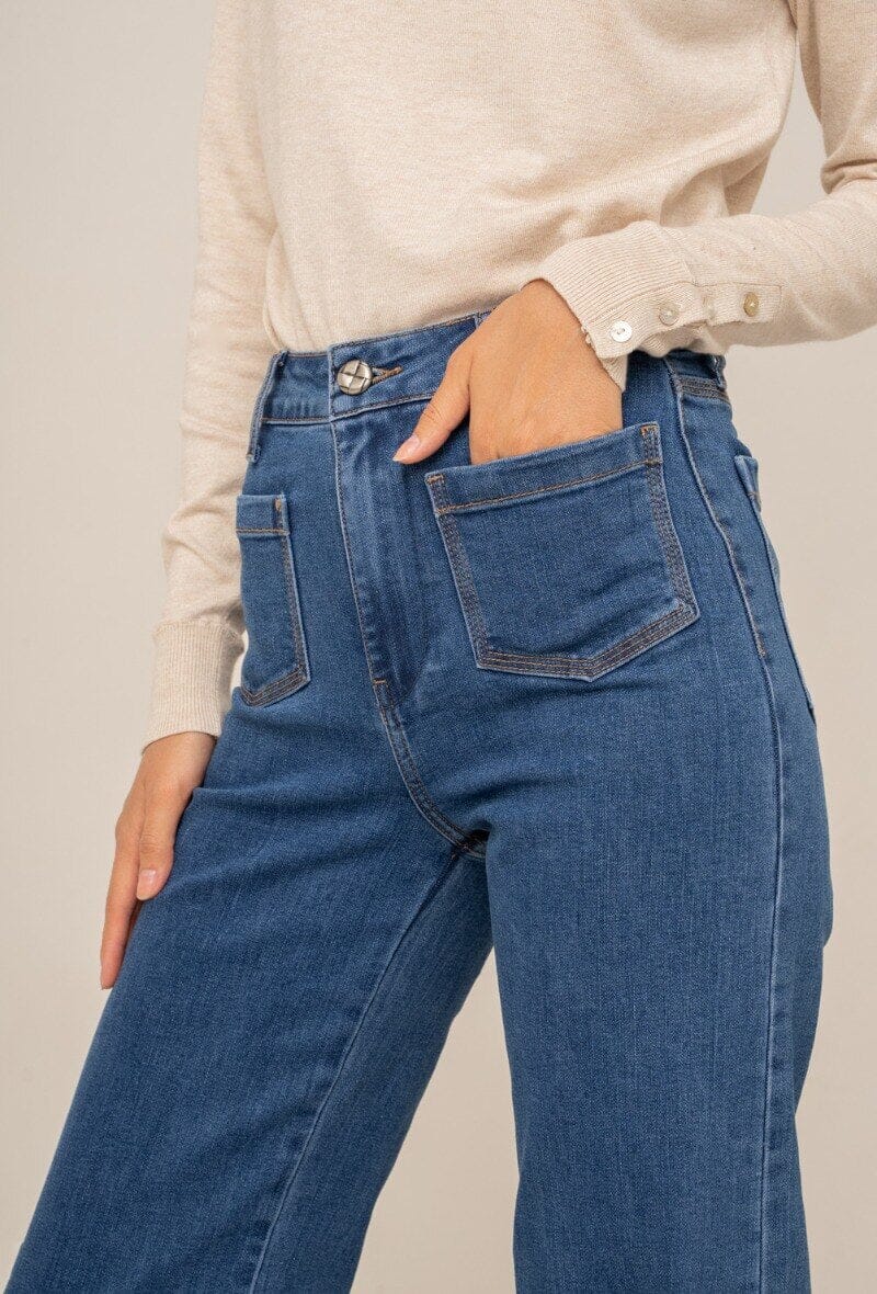 Cecilia Wide Leg Jeans | Jeans Blue Jeans Parisienne Collection 