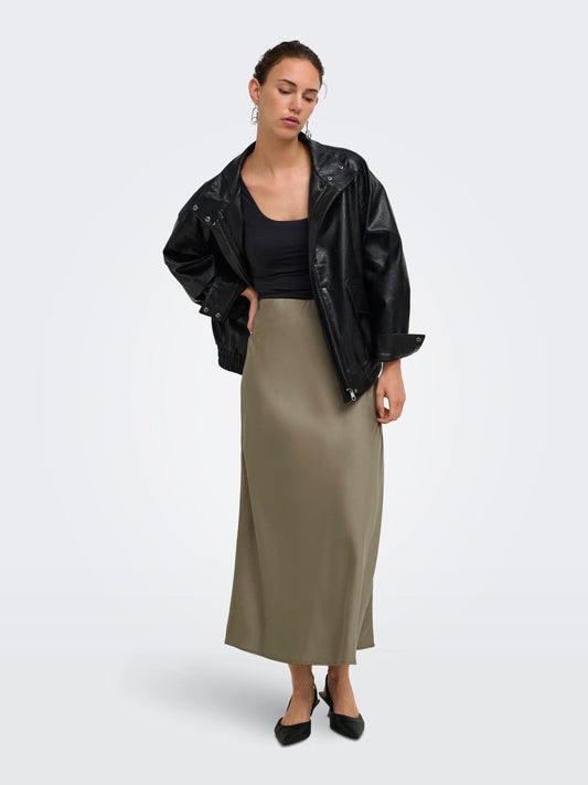 Chigo Satin Skirt | Walnut Trousers Only 