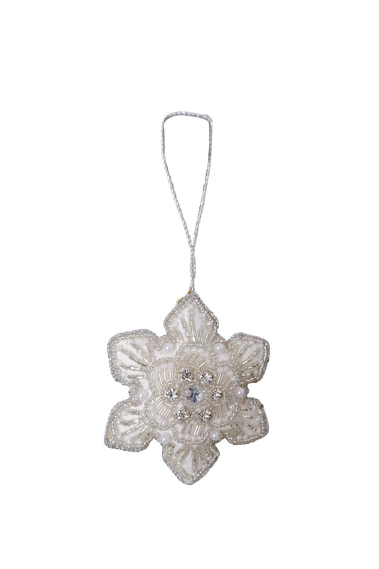 Christmas Ornament | Snowflake | White Christmas decoration Black Colour 