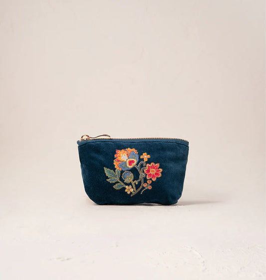 Coin Purse | Botanical Garden | Ink Blue Purse Elizabeth Scarlett 