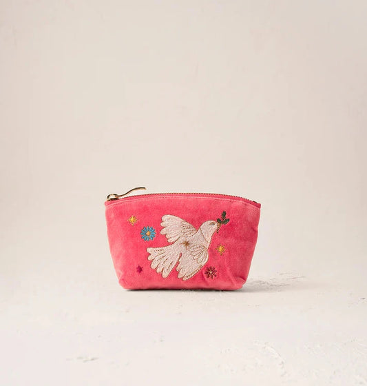 Coin Purse | Doves of Peace | Spiced Coral Purse Elizabeth Scarlett 