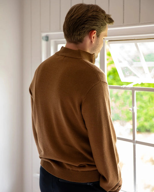 Connor Quarter Zip | Hazelnut Shirts & Tops Chalk 