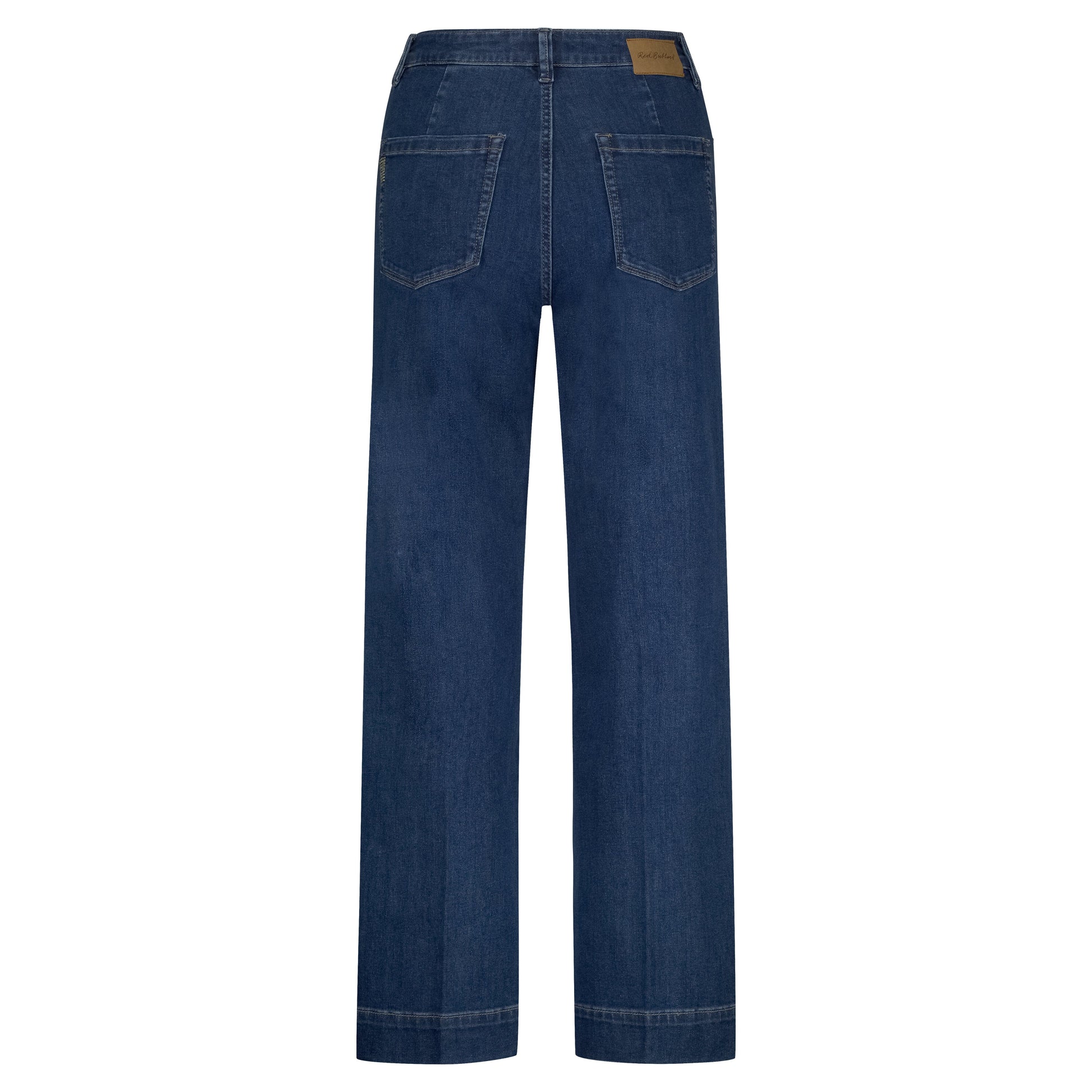 Conny Denim Jeans | Dark Blue Pants Red Button 