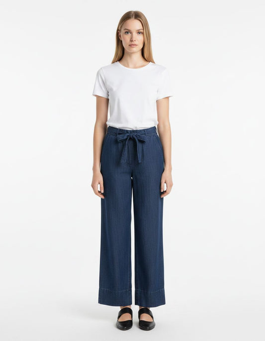 Conny Palazzo Jeans | Denim Rinse Pants Red Button 